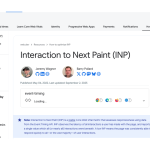web.dev 官方页面截图:INP 交互响应指标说明